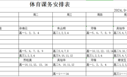 2024-2025学年海安市立发中学体育组总课表